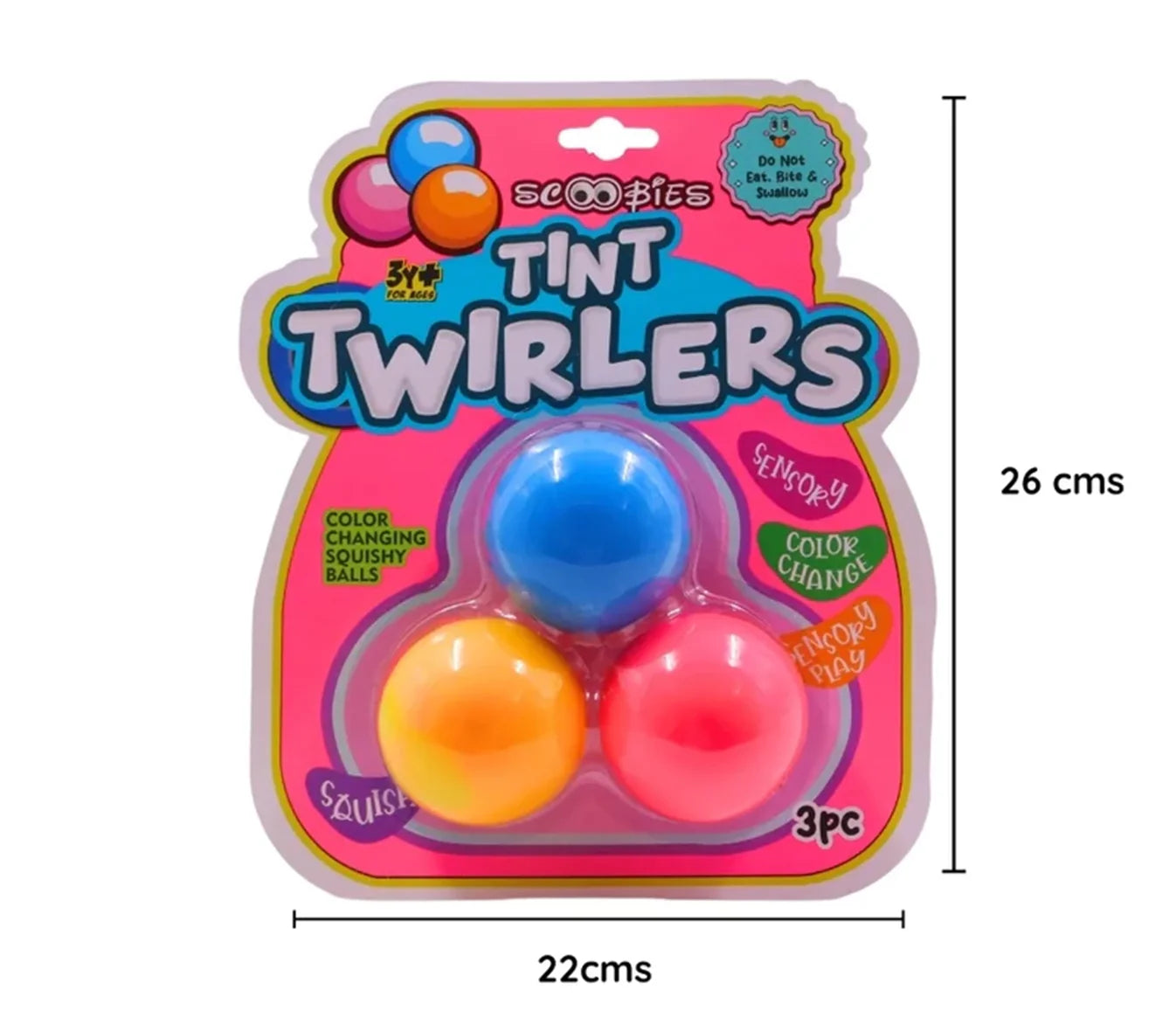 Tint Twirlers: Color-Changing Fidget Balls Set of 3 Balls | Stress Relief Balls| Perfect Party Favors