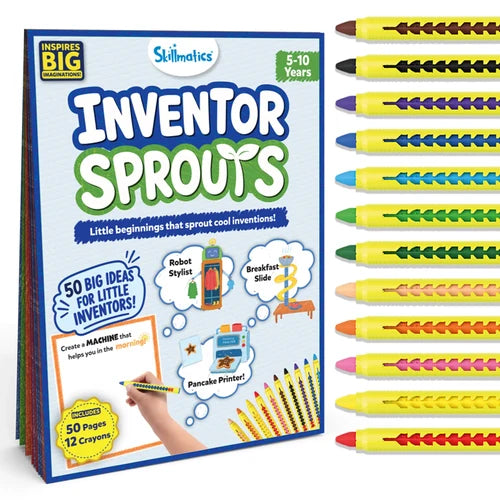 Inventor Sprouts | Invention Drawing Activity Book with 50 Challenges (ages 5-10)