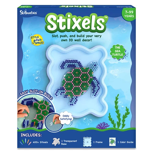Stixels: Sea Turtle Wall Decor | DIY 3D Pixel Art Kit (ages 7+)