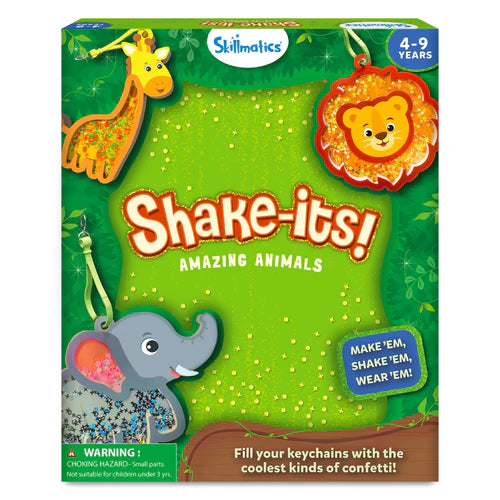 Shake-its: Amazing Animals | DIY Craft Kit with Keychains (ages 4-9)