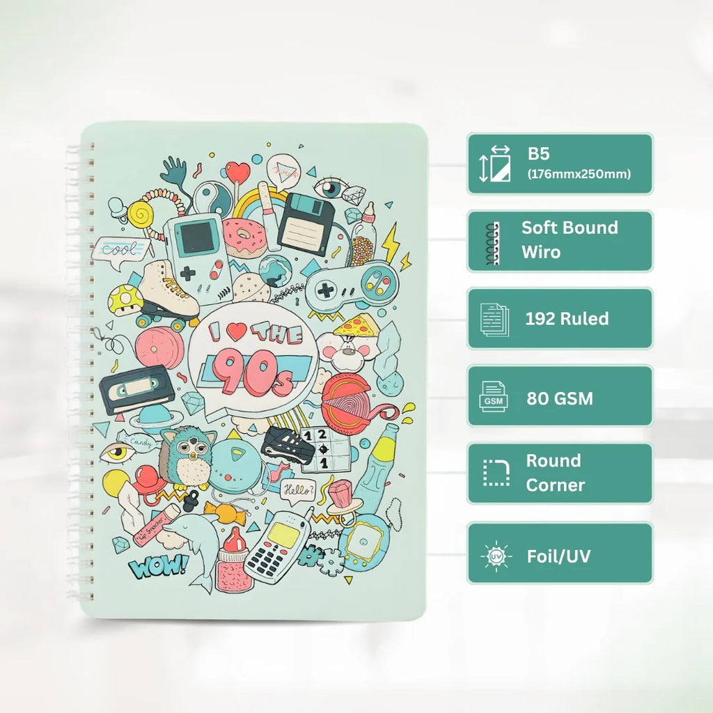 I Love 90's Softbound Wiro B5 Notebook