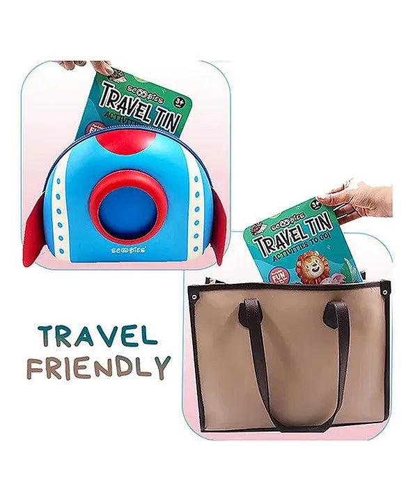 Scoobies Wild Adventure Travel Tin – On-the-Go Fun & Creativity for Kids Age 3+| Screen-Free, Reusable Activity Kit