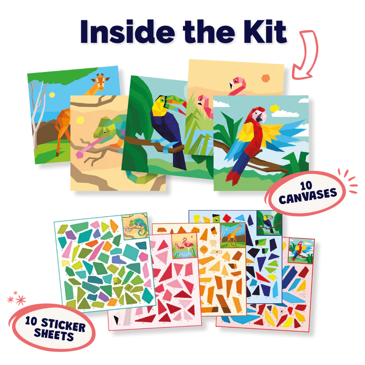 Sticker by Number: Zoo Animals