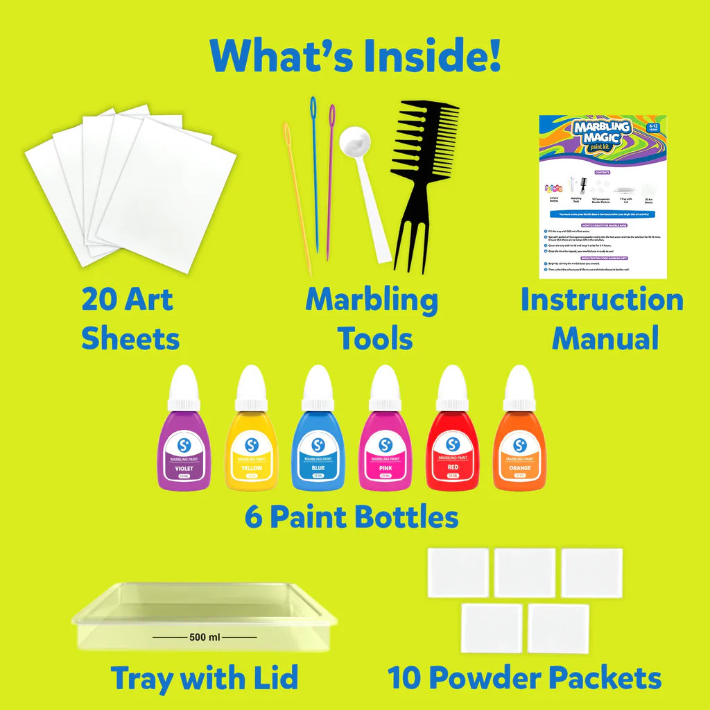 Marbling Magic Paint Kit | Water Marbling Kit (ages 6-12)