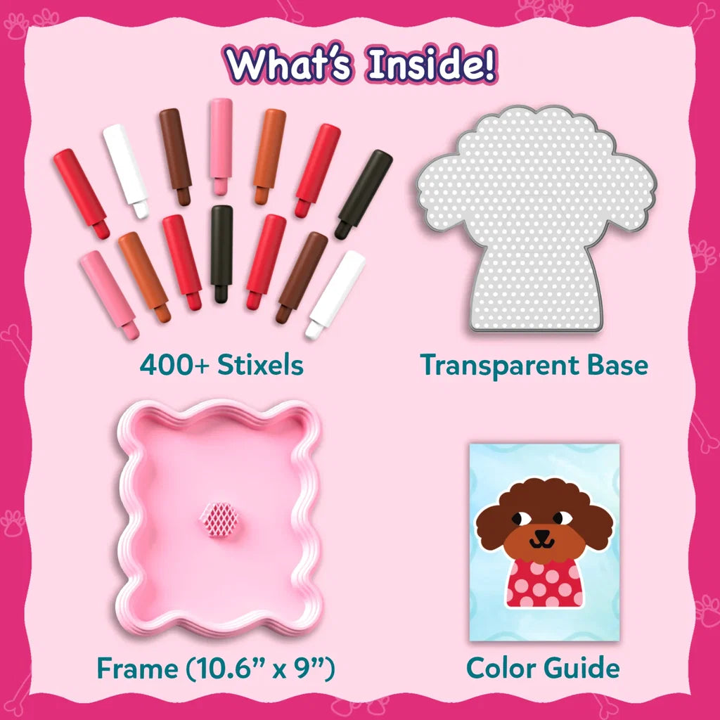 Stixels: Puppy Wall Decor | DIY 3D Pixel Art Kit (ages 7+)