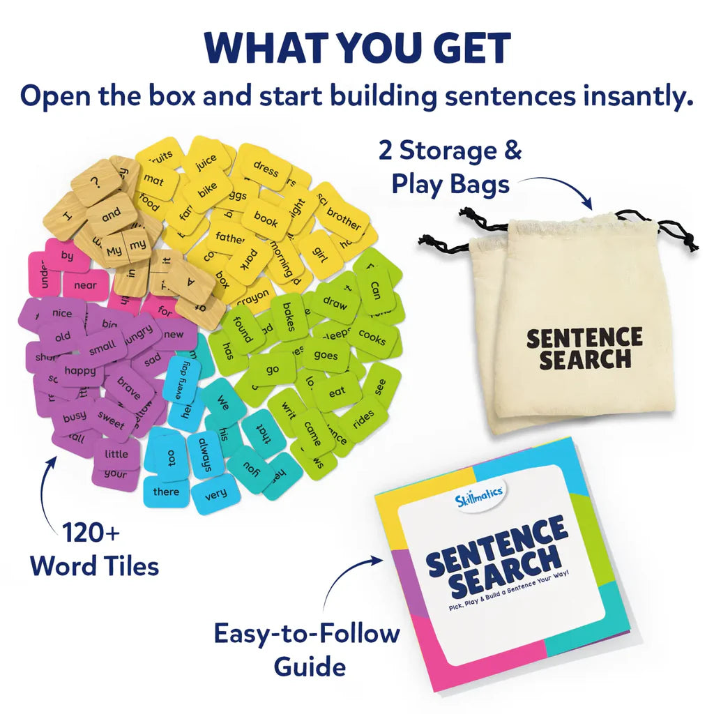 Sentence Search | Sentence Building Activity (ages 5-8)
