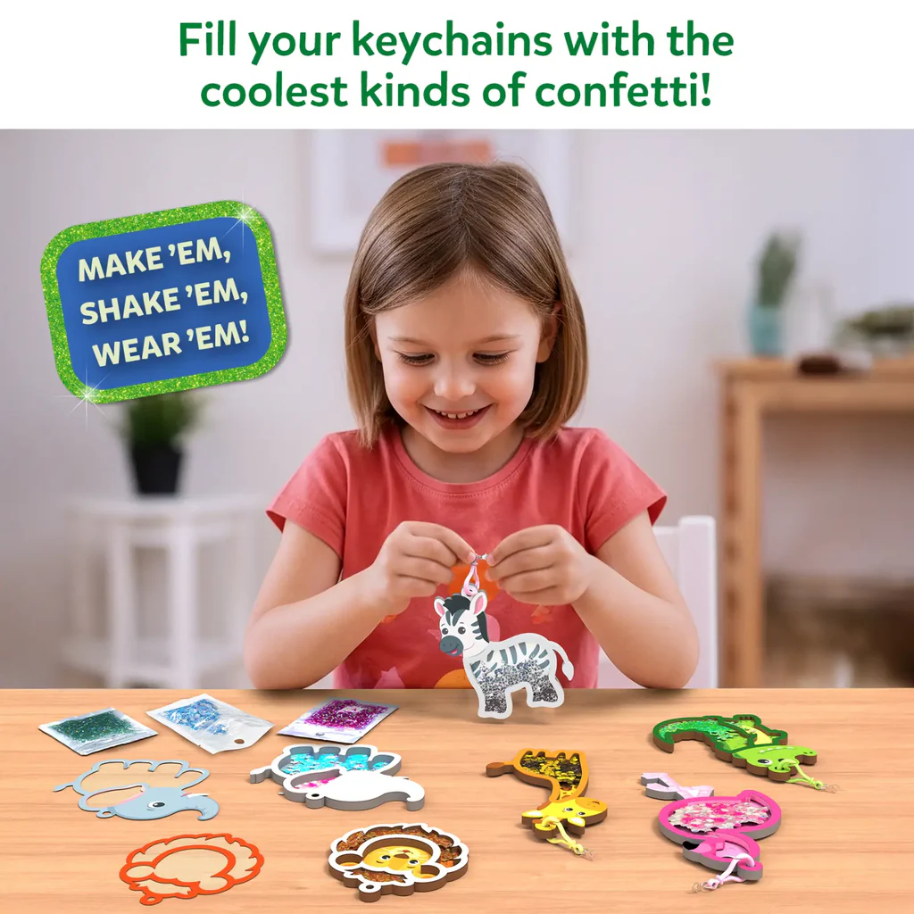 Shake-its: Amazing Animals | DIY Craft Kit with Keychains (ages 4-9)