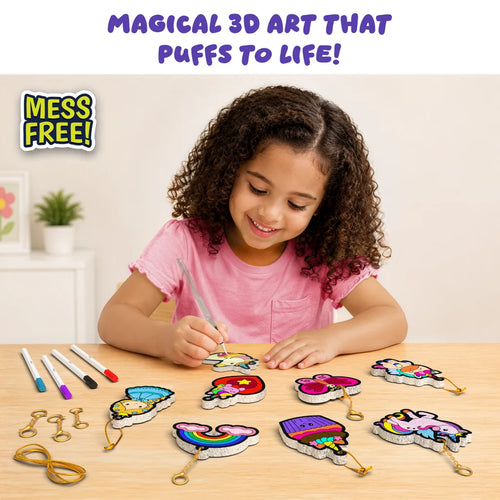 Aqua Puffs: Princesses & Unicorns | 3D Art Kit | Gifts for Girls Ages 4-10