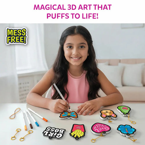 Aqua Puffs: Girl Power | 3D Art Kit | Gifts for Girls Ages 4-10