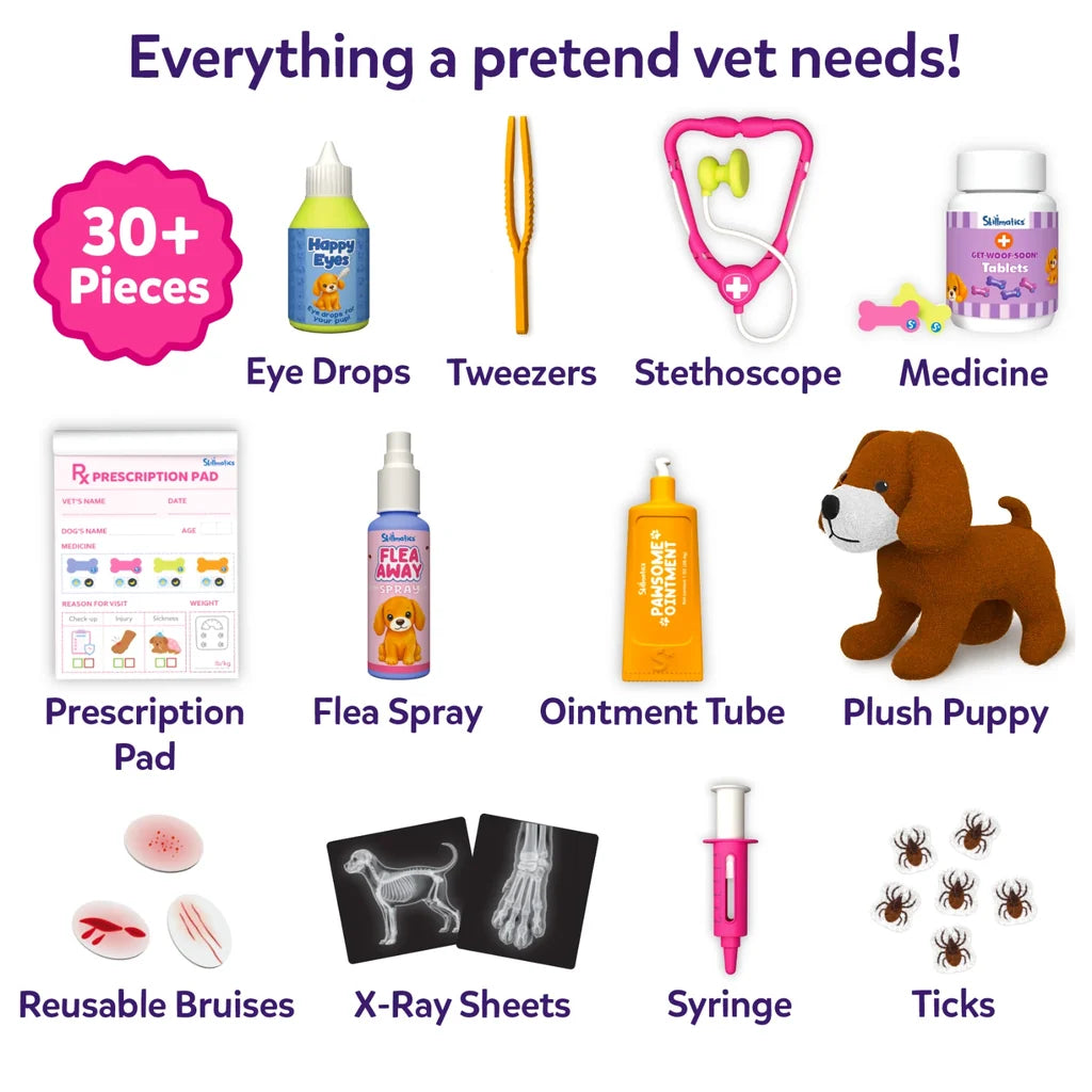 Vet Set | 30+ Piece Interactive Pretend Play Kit (ages 3-8)