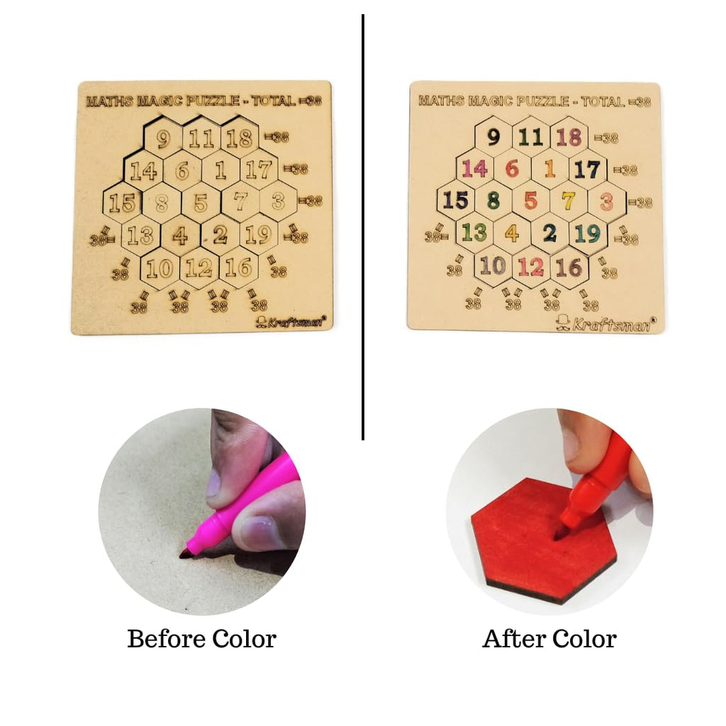 Kraftsman 38 Maths Magic Puzzle | Summing Up the Fun | Color Your Puzzle