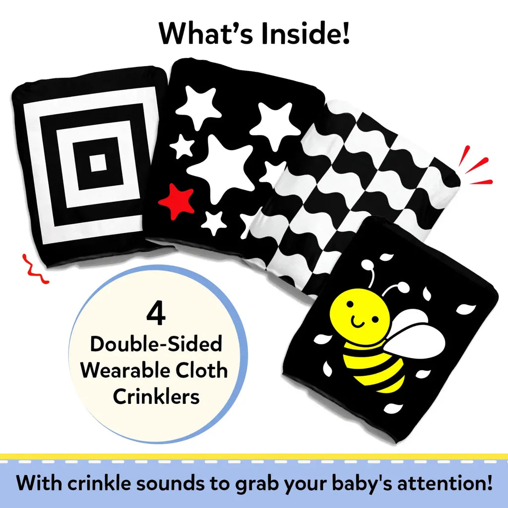 High Contrast Crinklers | Sensory Crinkle Toy for Babies (0-12 months)
