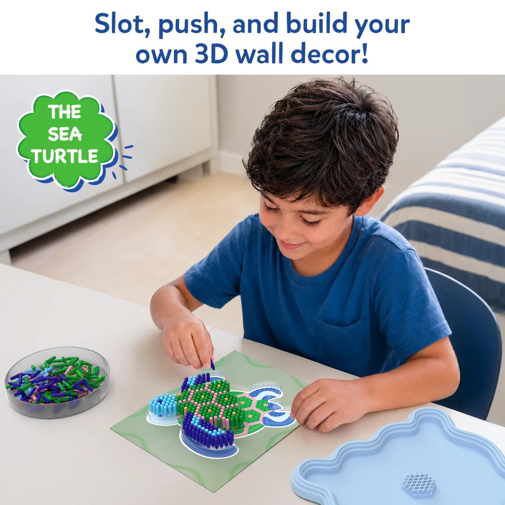 Stixels: Sea Turtle Wall Decor | DIY 3D Pixel Art Kit (ages 7+)