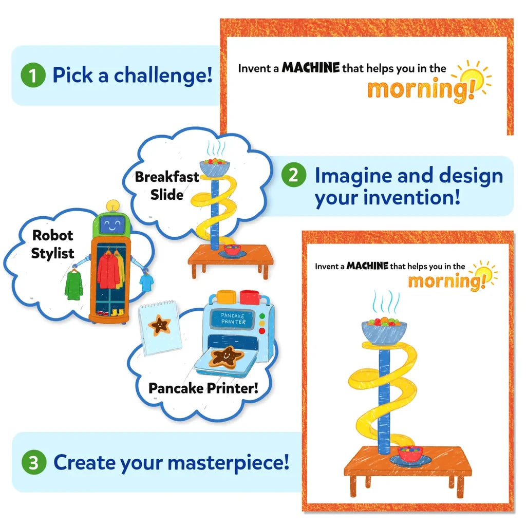 Inventor Sprouts | Invention Drawing Activity Book with 50 Challenges (ages 5-10)