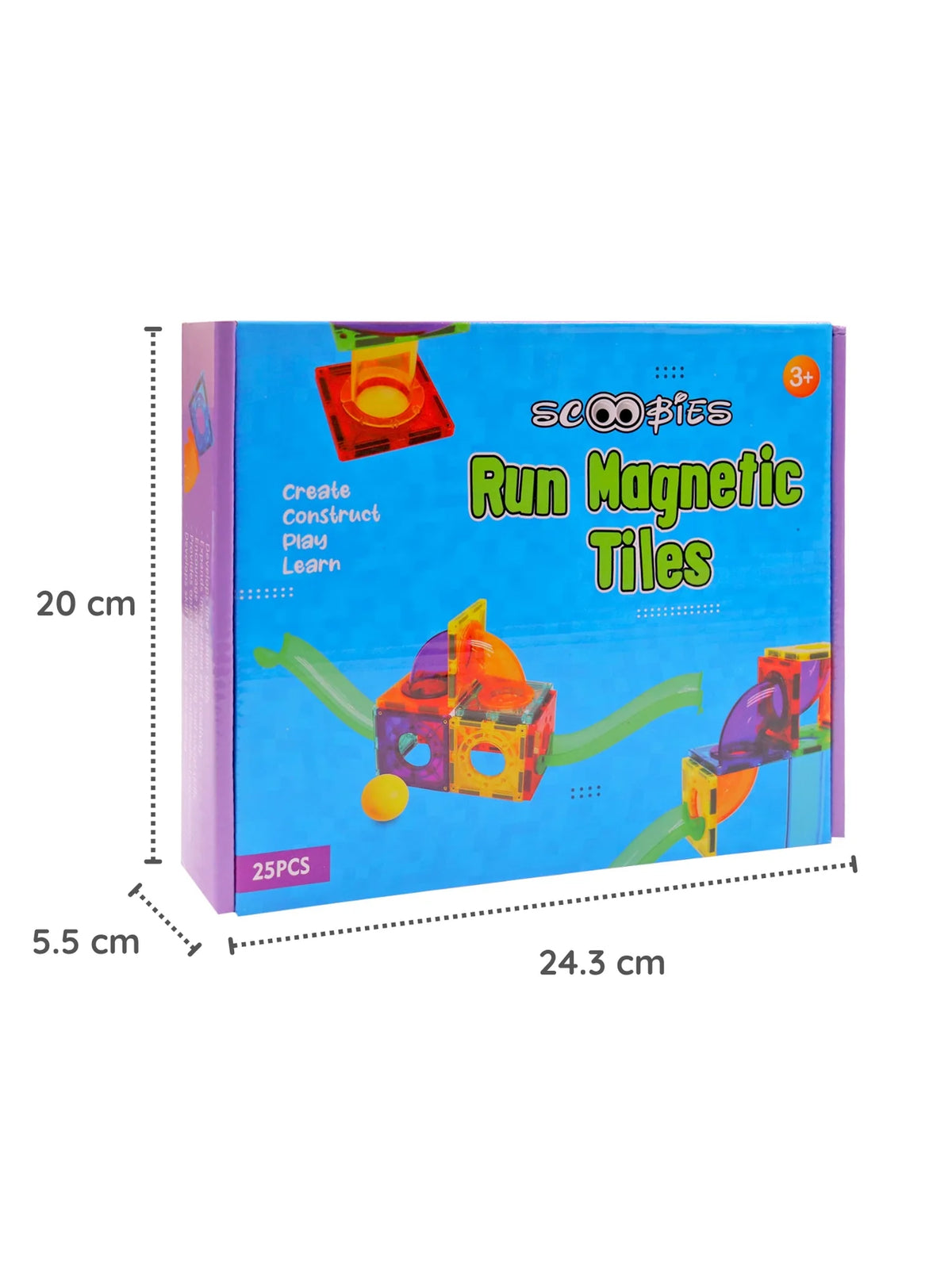 Run Magnetic Tiles - 25 Piece Construction Set