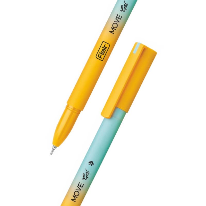 FLAIR Move Gel Pen | Set of 10 pens | Blue Ink