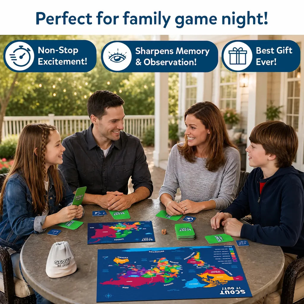 Scout it Out: Countries of The World | Trivia Board Game (ages 7+)
