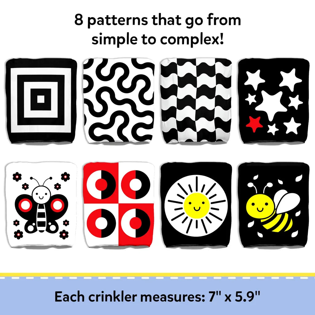 High Contrast Crinklers | Sensory Crinkle Toy for Babies (0-12 months)