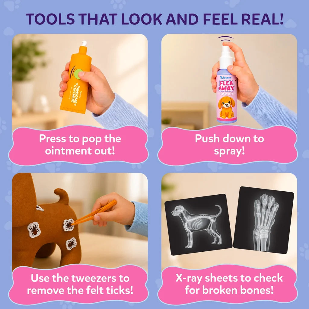 Vet Set | 30+ Piece Interactive Pretend Play Kit (ages 3-8)