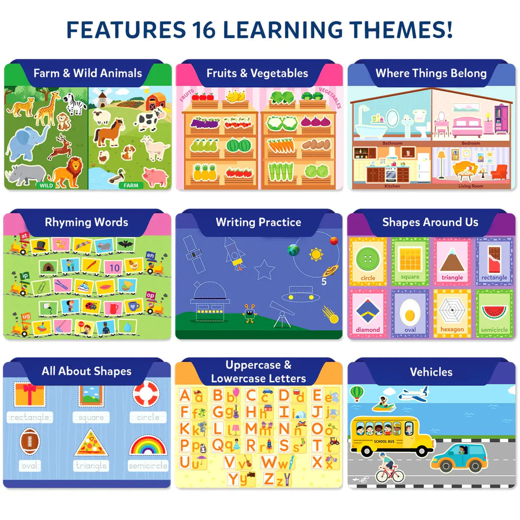Busy Book For Preschoolers | Reusable Sticker Activity Book (ages 3-6)