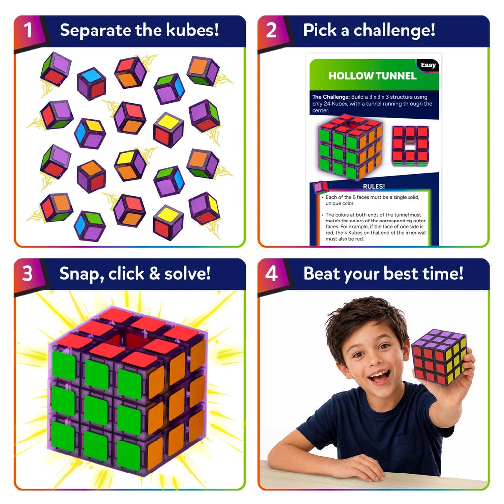 Klixokubes™ | 3D Magnetic Brain Teaser Puzzle (ages 7+)