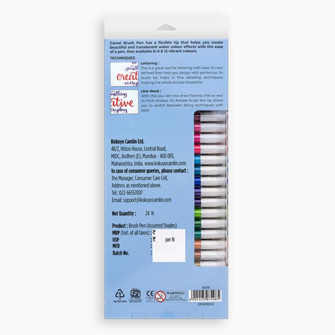 Camel Brush Pens | 24 Shades