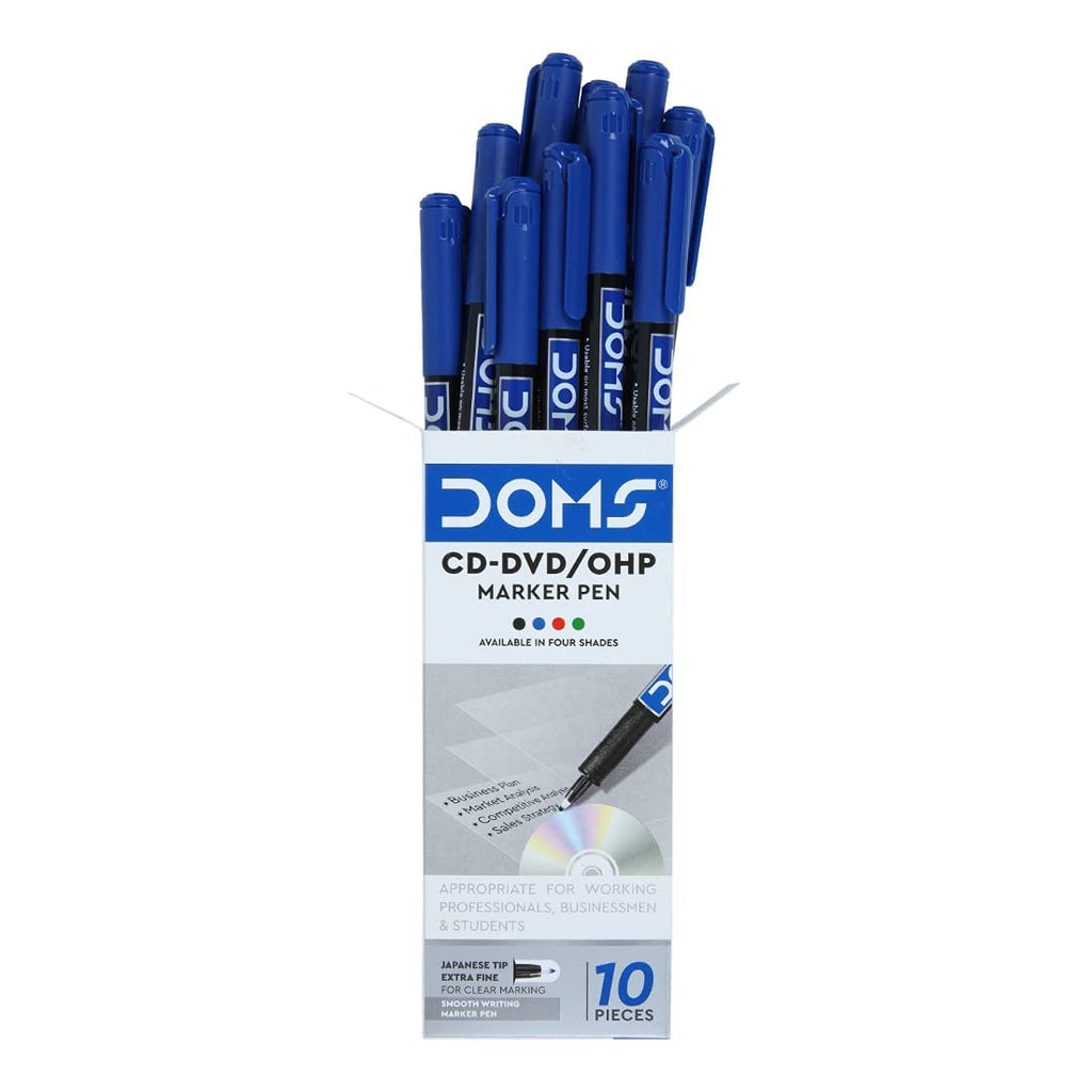 Doms CD-DVD/OHP Marker Pens | Pack of 10 Pieces