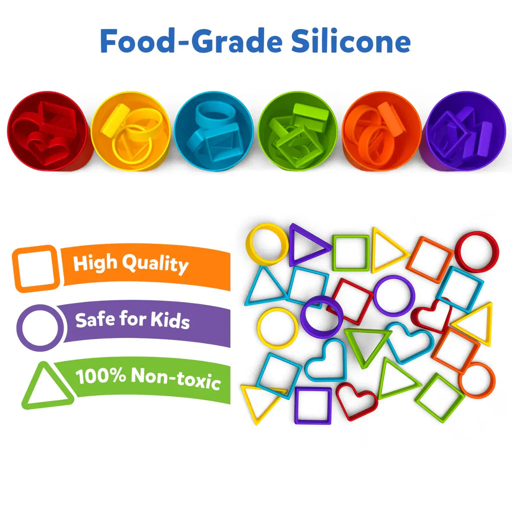 Silicone Rainbow Sorting | Sorting, Counting & Sequencing Toy (ages 3-6)