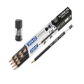 Doms Karbon R/T Super Dark Pencils | Pack Of 10 pencils With Erasner (Sharpener+Eraser)