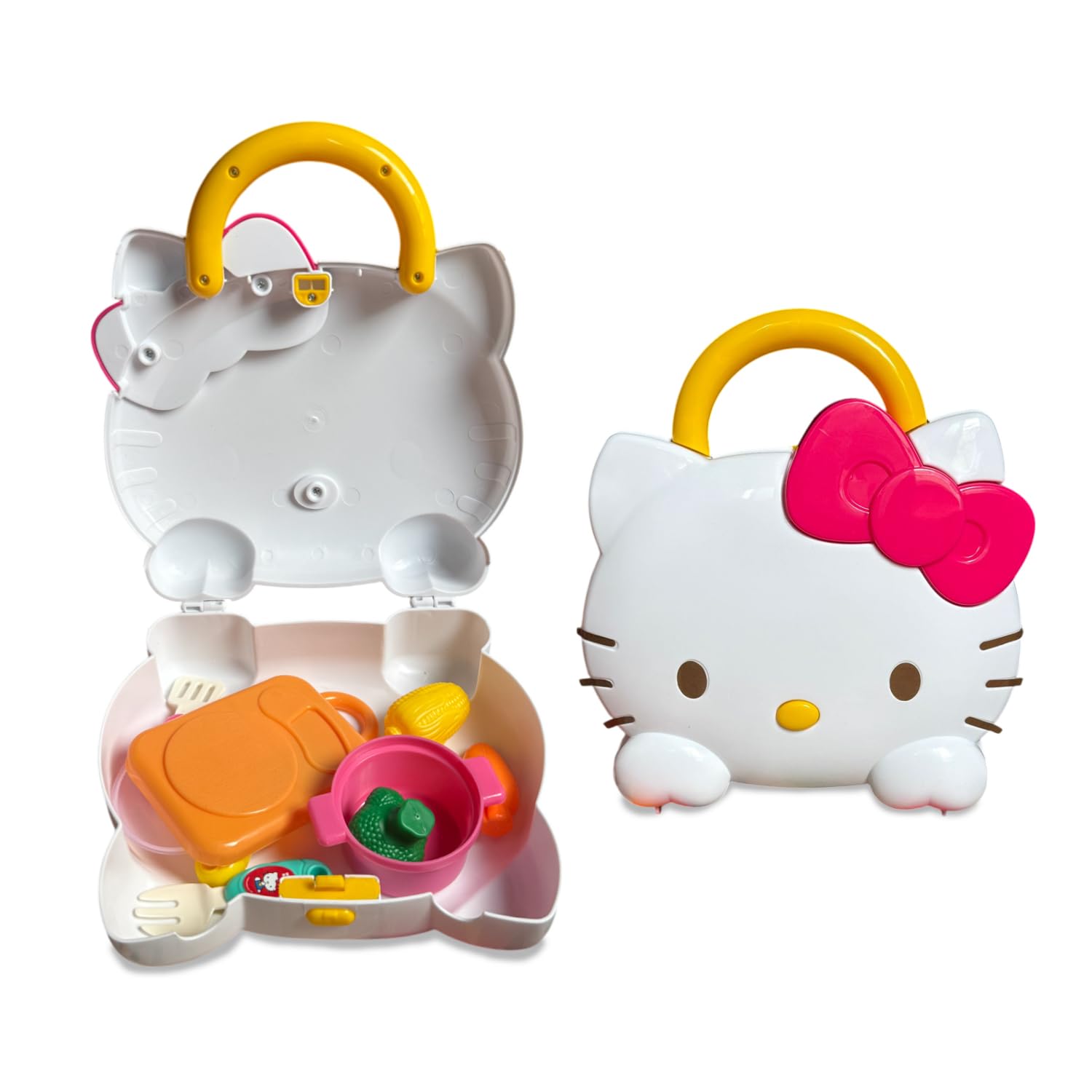 Hello Kitty Kitchen Case Set | Portable Pretend Play Kitchen with Food & Utensils