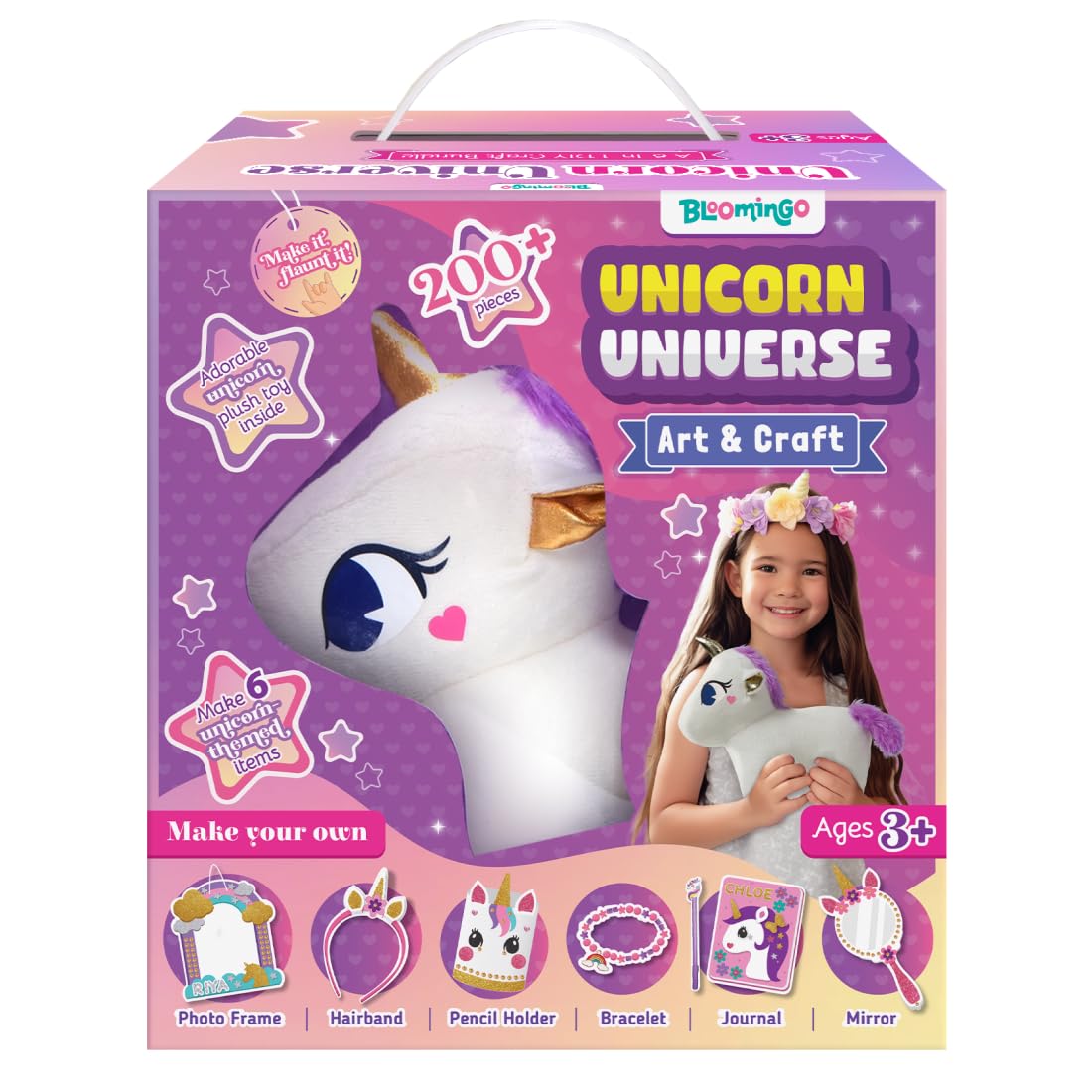 DIY 6-in-1 Unicorn Universe : 200+ Piece Unicorn-Themed DIY Craft Activity Set