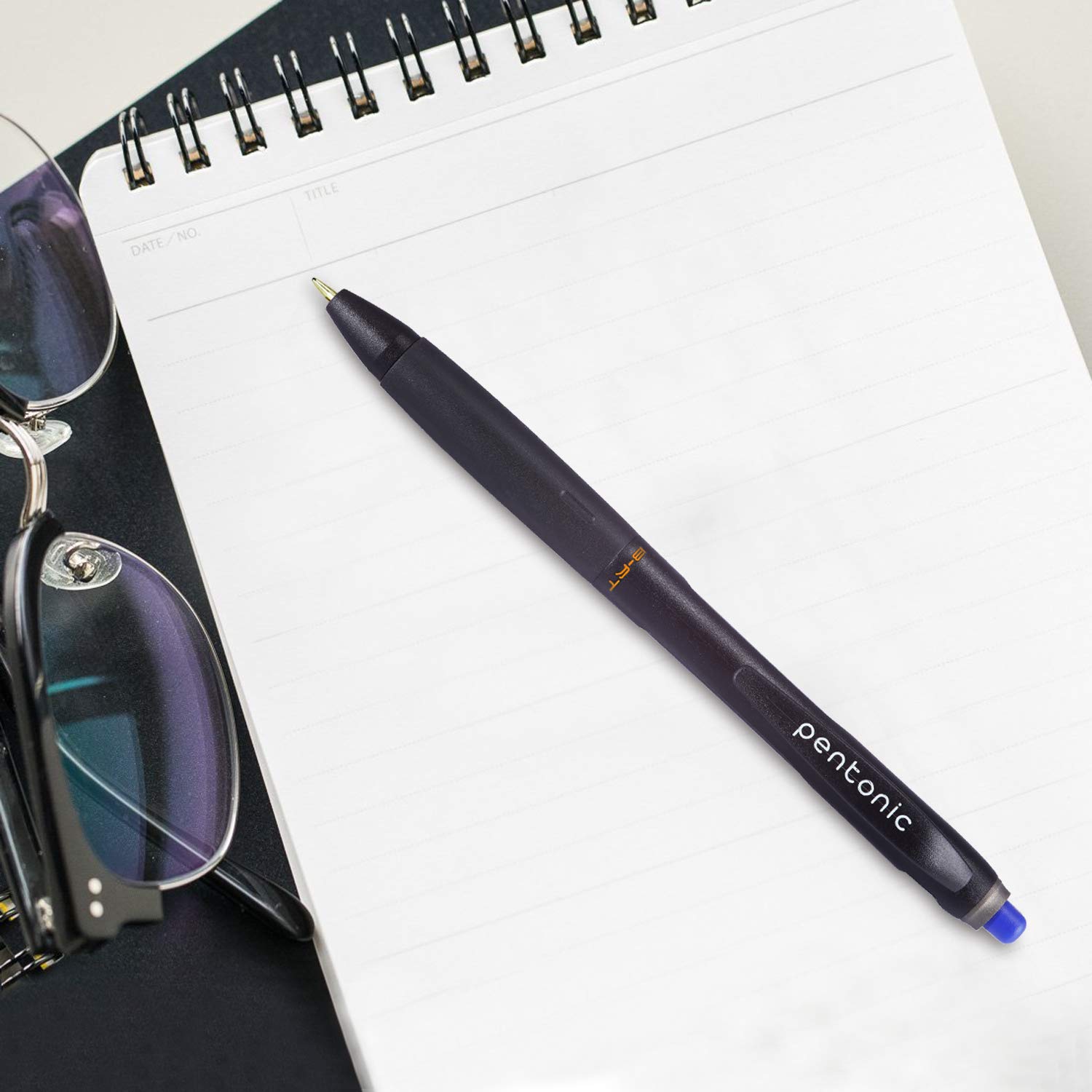 Pentonic B-RT Retractable Ball Point Pen Blister Pack | Pack of 10 Pens in Blue Ink