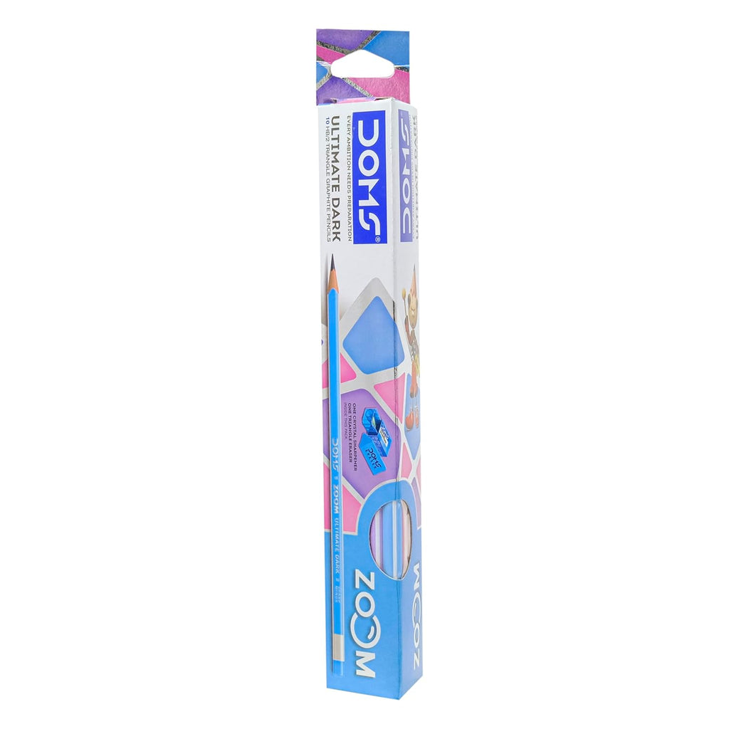 Doms Zoom Pencils | Ultimate dark triangle pencils | Pack of 10 Pencils