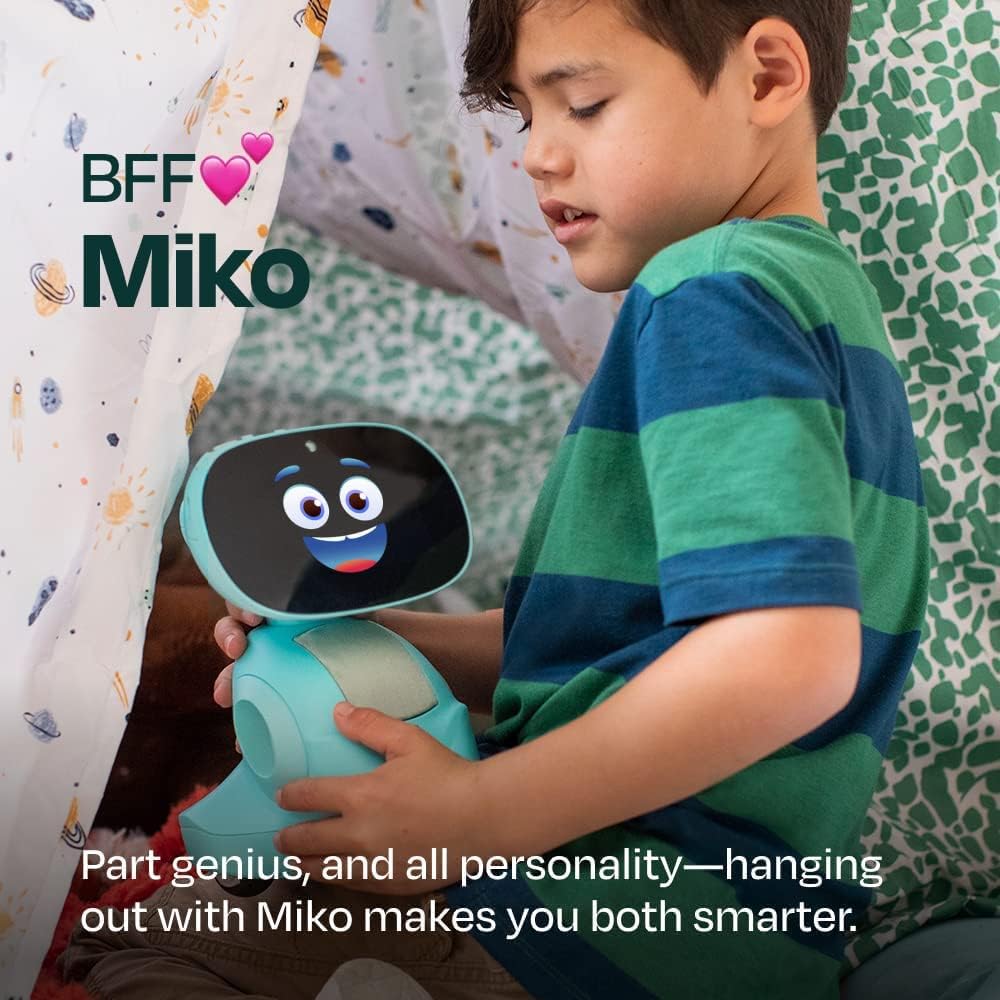 Miko 3: AI-Powered Smart Robot for Kids Age 5+ |Interactive Robot with Learning apps & Unlimited Games | Blue