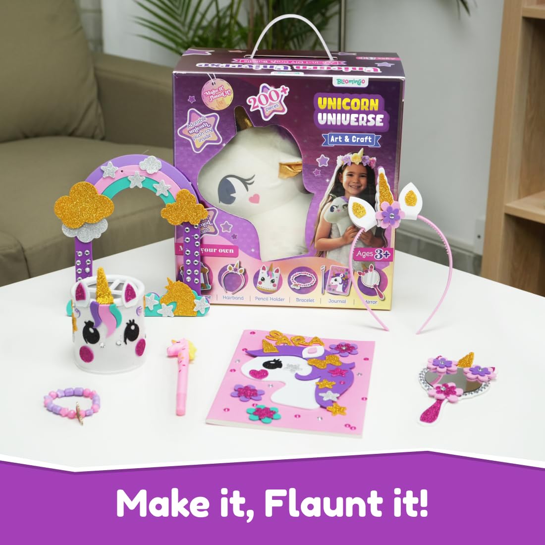 DIY 6-in-1 Unicorn Universe : 200+ Piece Unicorn-Themed DIY Craft Activity Set
