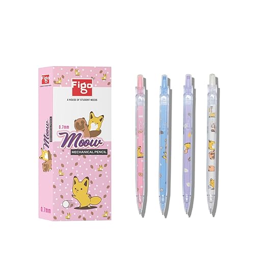 Figo Moow 0.7 Mechanical Lead Pencil with 10 Free 0.7mm leads (Pack of 10)