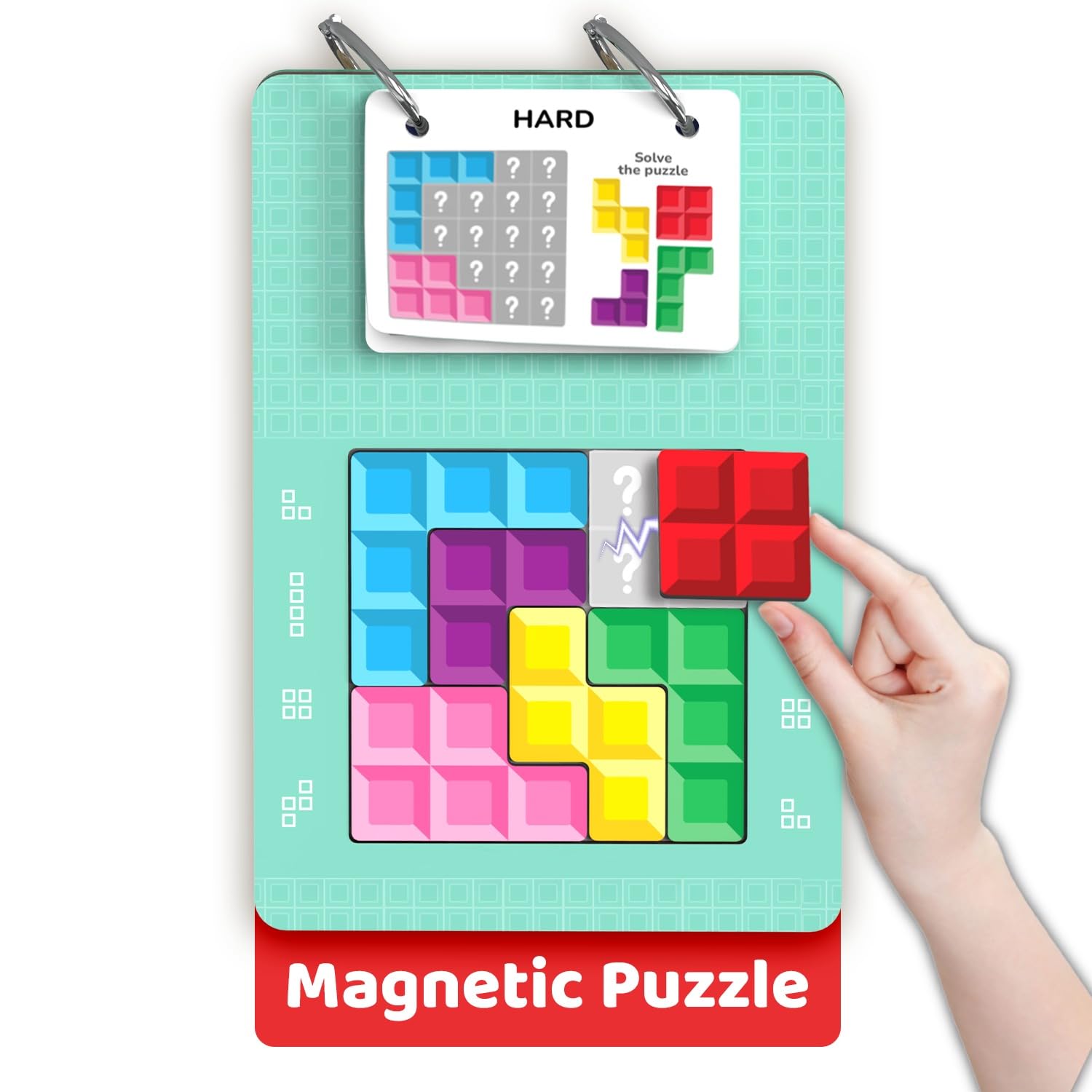 Smartivity Tetricks - Magnetic Puzzle Game for Kids Age 4+ | 30+ Fun Brain Challenges with 6 Magnetic Shapes