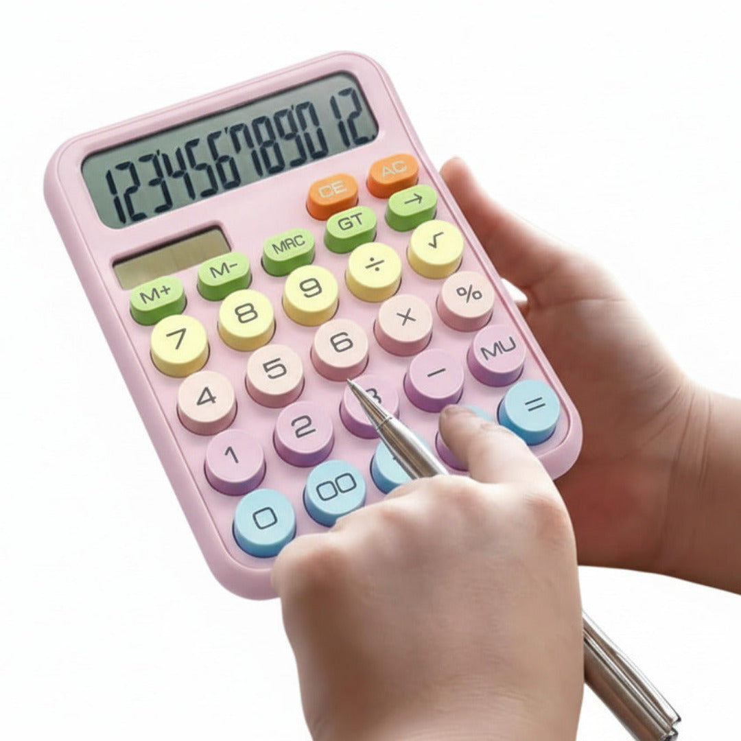 Candy Keys Calculator 12 Digits | Pink Colour