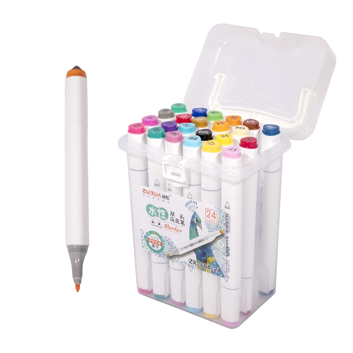 Dual Tip Art Marker Pens | 24 Shades