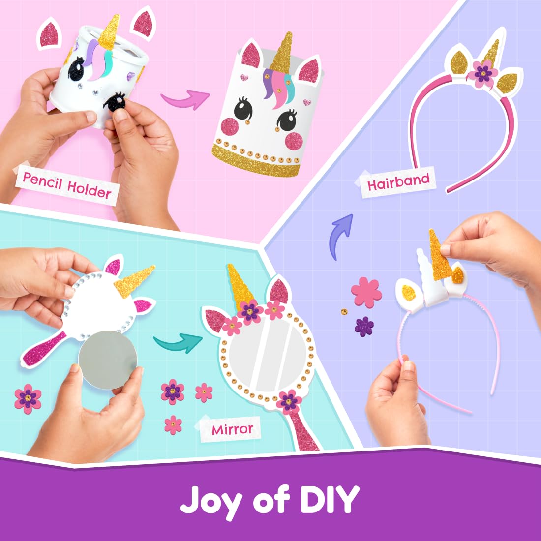 DIY 6-in-1 Unicorn Universe : 200+ Piece Unicorn-Themed DIY Craft Activity Set