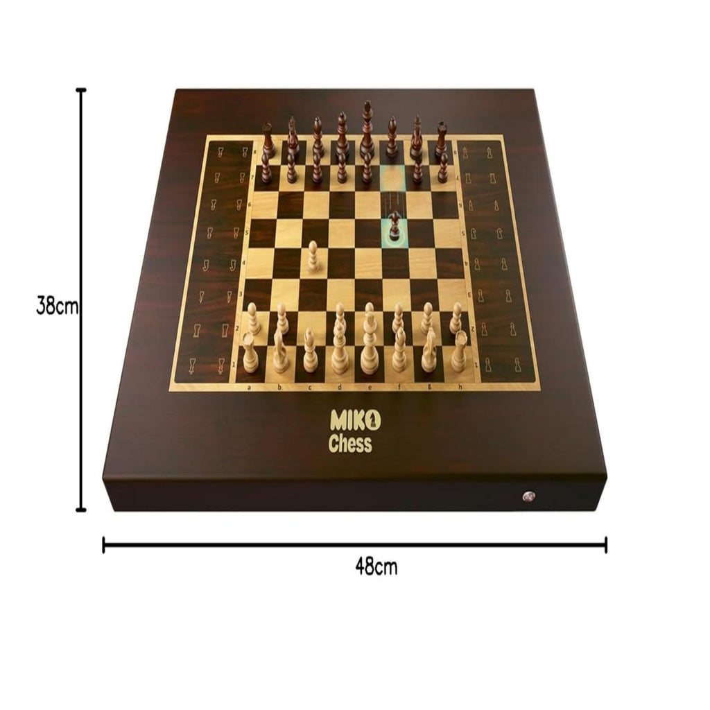 Miko Chess Grand: Your Ultimate AI Chess Companion | Fully Automated Gameplay for All Skill Levels | World's Smartest Electronic Chess Board | Magnetic Wooden Chess Sets with Self Moving Pieces