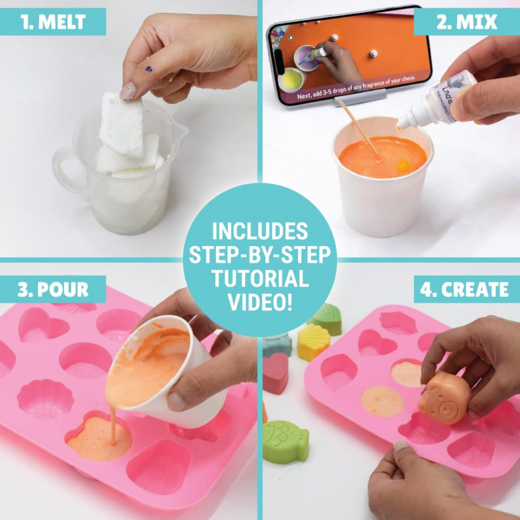 Kalakaram Kids Soap Making Kit | DIY Craft & Activity Set for Kids Ages 6+ with Moulds, Colors, and Educational Fun