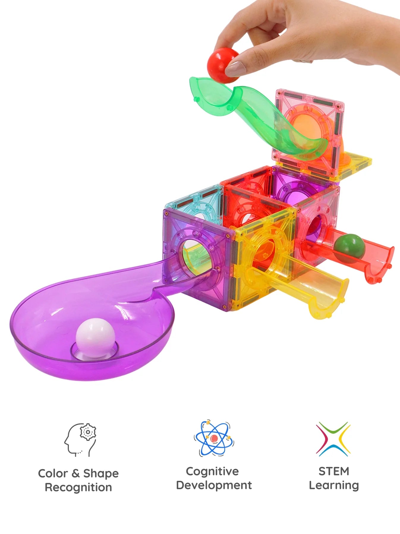 Run Magnetic Tiles - 25 Piece Construction Set