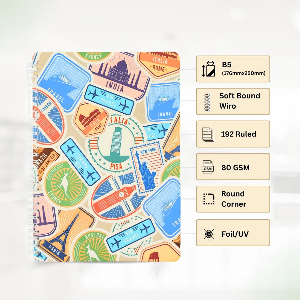 Travel Softbound Wiro B5 Notebook