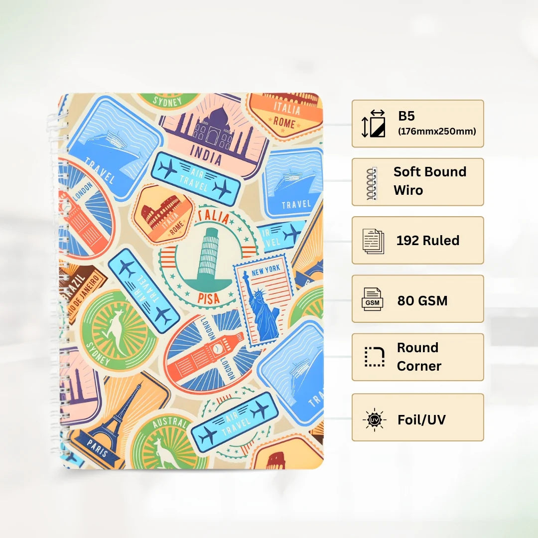 Travel Softbound Wiro B5 Notebook