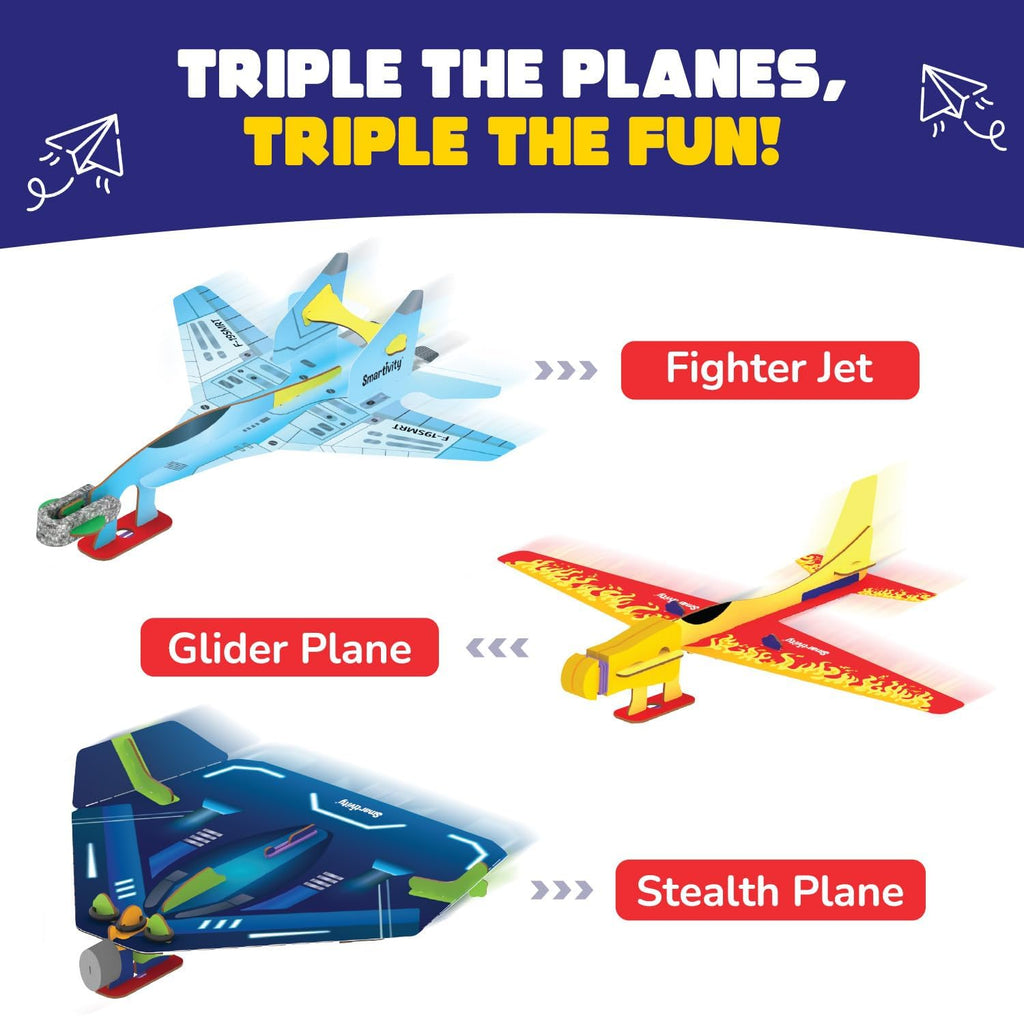 Smartivity 3 in 1 Aeroplanes Launcher Toy for Kids Age 6+