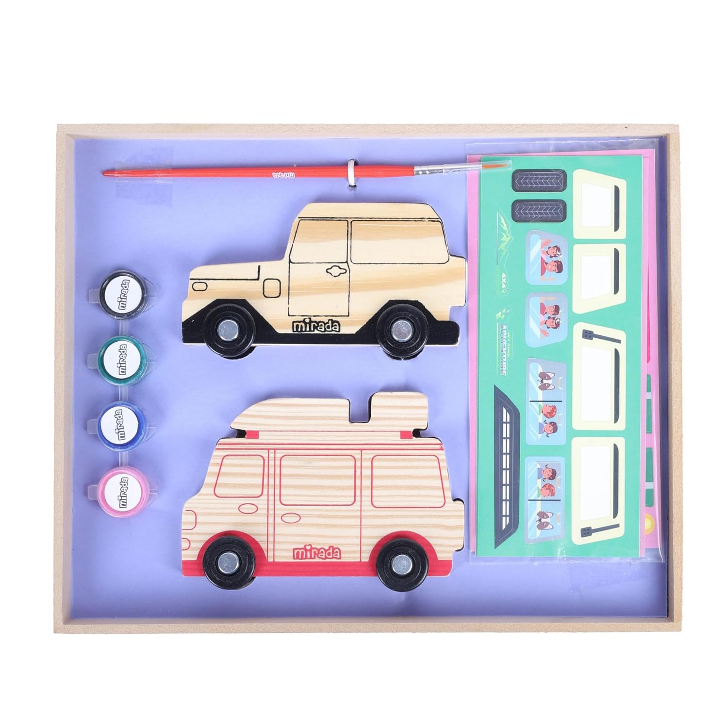 Mirada Caravan Camper DIY Craft Set | Creative Build & Play Activity Kit for Kids Age 4+ | Pretend Play, Design & Imaginative Fun