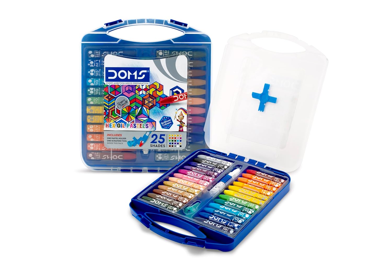 Doms Oil Pastels 25 Shades | Hard Plastic Case