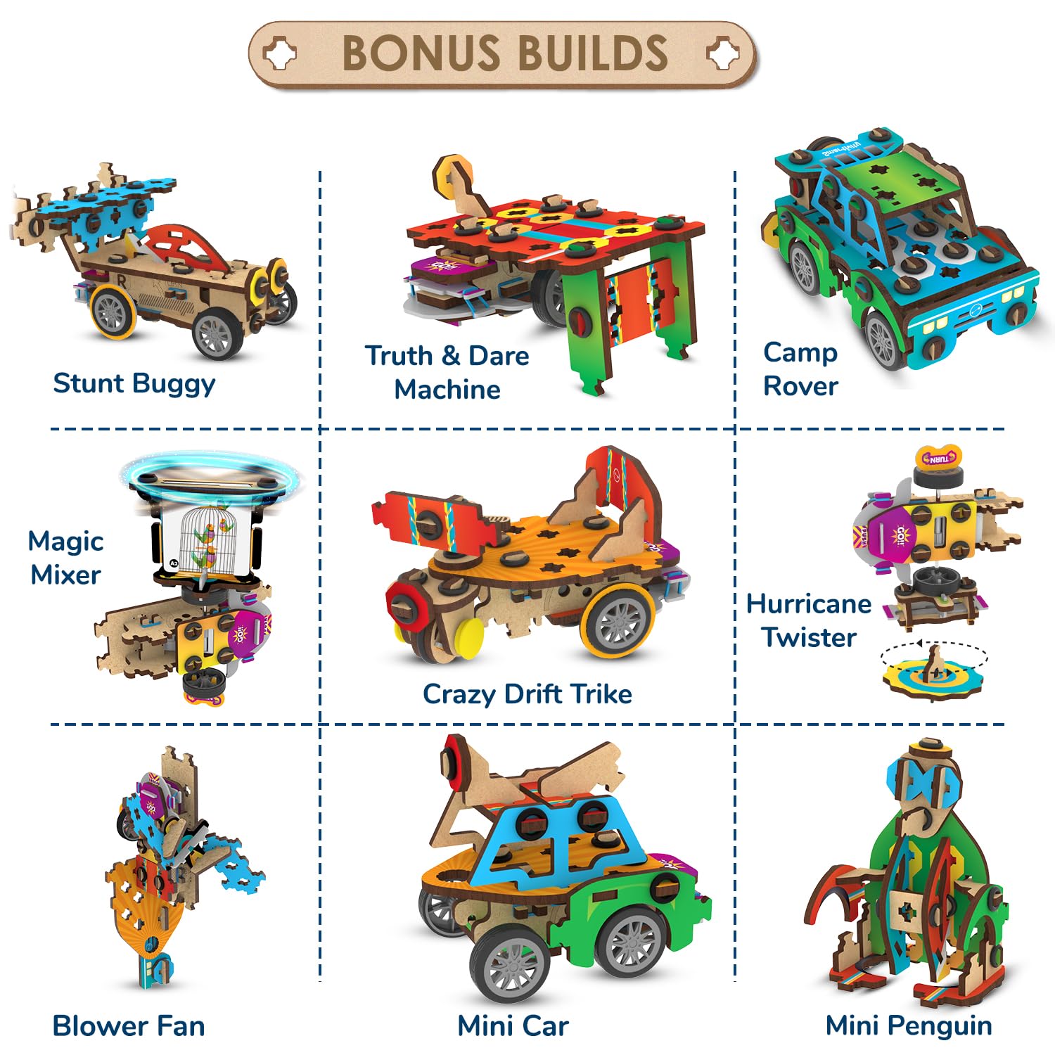 Smartivity 20 in 1 Spin-n-Go Kit for Kids Age 6+ I Build a Moving Robot, CAR, Airplane & More