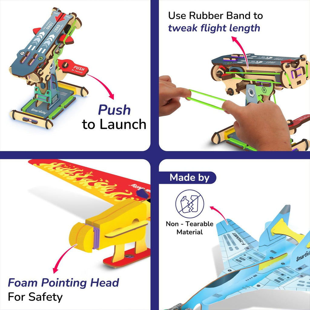 Smartivity 3 in 1 Aeroplanes Launcher Toy for Kids Age 6+